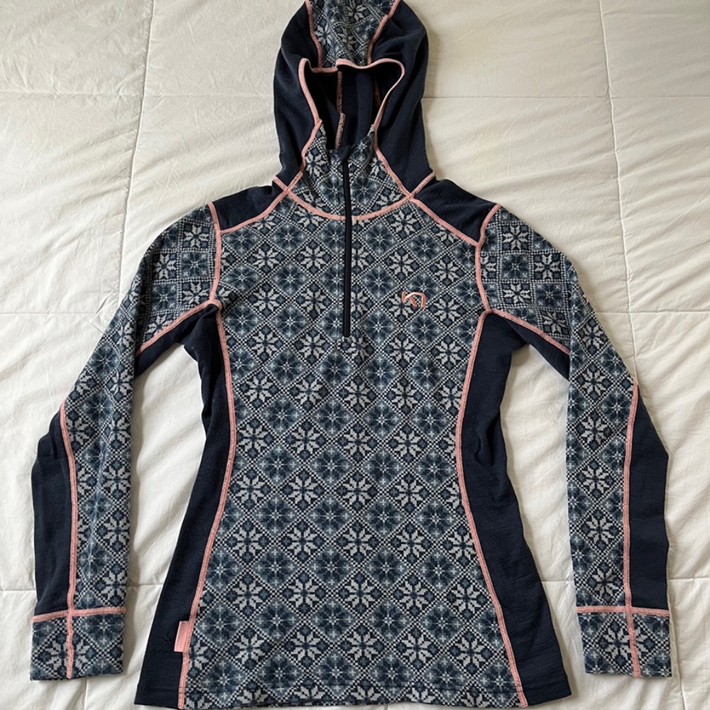 Kari Traa Hoodie 100% Merino Wool Women's Medium